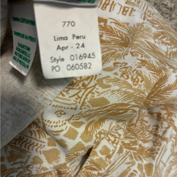 Lilly Pulitzer Beige and White Palm Print Midi Dress - Picture 6 of 7